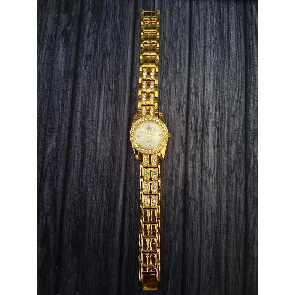 Rare Vintage‎ Elizabeth Taylor Diamond Mother Of Pearl Watch